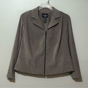 Positive Attitude Suede Like Jacket Sz16